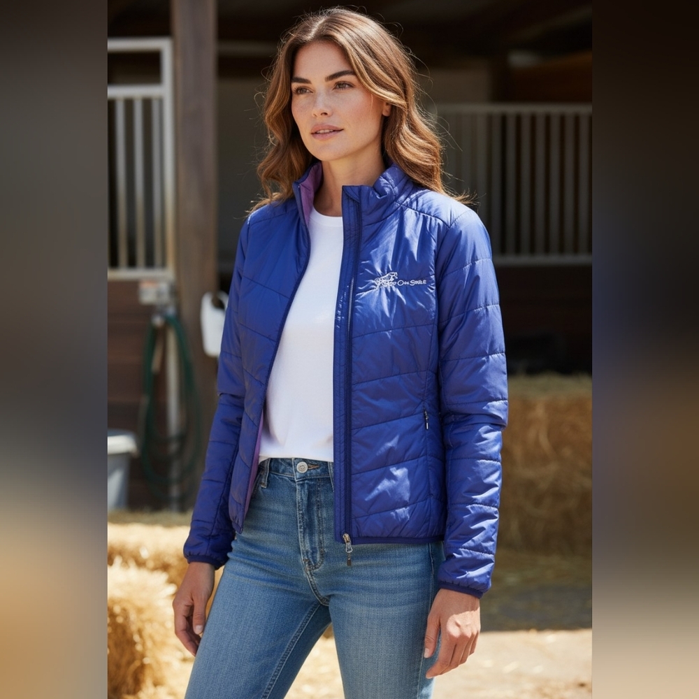 Ibex Purple and Blue Women's Puffer Jacket
